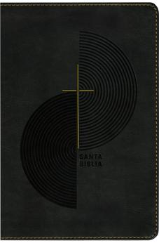 Image of Biblia NTV Compacta Letra Gigante con Filament Símil Piel Gris Letra Roja