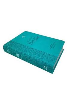 Image of Biblia RVR 1960 Letra Súper Gigante Turquesa Colección Éfeso con índice Floral Símil Piel
