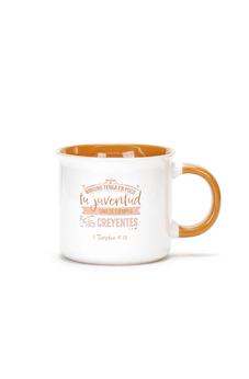 Image of Taza 18 OZ Colección Valiente Ninguno Tenga en Poco tu Juventud