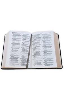 Image of Biblia RVR 1960 Letra Grande Tamaño Manual Bicolor Negro Gris Símil Piel