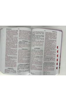 Image of Biblia RVR 1960 Letra Grande Mamual Rosa Flores Índice