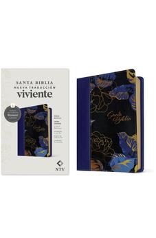 Image of Biblia NTV Letra Grande Tamaño Manual con Filament Símil Piel Azul Oscuro Letra Roja