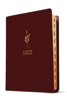 Image of Biblia RVR 1960 de Estudio del Diario Vivir Letra Grande Símil Piel Vino Tinto Índice Letra Roja