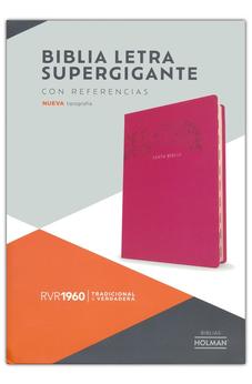 Image of Biblia RVR 1960 Letra Súper Gigante Floral Símil Piel con Índice