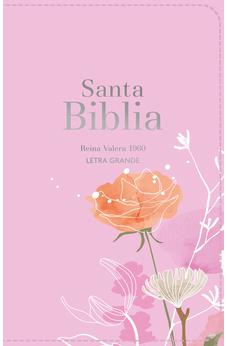 Image of Biblia RVR 1960 Letra Grande Tamaño Manual Símil Piel Rosa