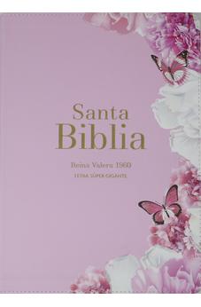 Image of Biblia RVR 1960 Letra Súper Gigante Símil Piel Rosa Claro