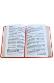 Image of Biblia RVR 1960 Letra Grande Tamaño Manual Neoclassic Coral Símil Piel