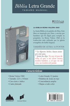 Image of Biblia RVR 1960 Letra Grande Tamaño Manual Filipenses 4:13 con Cierre e Índice