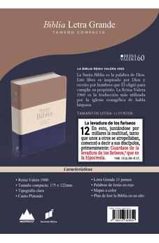 Image of Biblia RVR 1960 Compacta Letra Grande 11 puntos Símil Piel Marrón Beige Negro