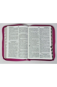 Image of Biblia RVR 1960 Letra Súper Gigante Fucsia Rosa con Cierre e Índice