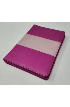 Image of Biblia RVR 1960 Letra Súper Gigante Fucsia Rosa con Cierre e Índice