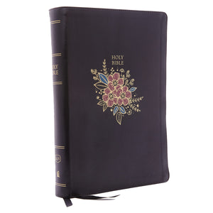 KJV HOLY BIBLE, SUPER GIANT PRINT REFERENCE BIBLE, DELUXE BLACK FLORAL LEATHERSOFT, 43,000 CROSS REFERENCES, RED LETTER, COMFORT PRINT: KING JAMES VERSION