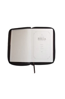 Biblia RVR 1960 Letra Grande Tamaño Manual Símil Piel Duotone Café Café con Cierre