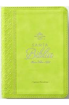 Biblia RVR 1960 Letra Grande Tamaño Manual Neoclassic Verde lima Símil Piel