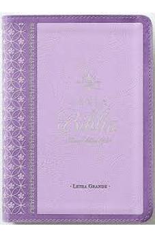 Biblia RVR 1960 Letra Grande Tamaño Manual Neoclassic Lila Símil Piel