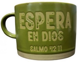 Taza 14 OZ Roca Firme. Espera en Dios