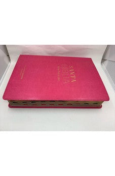 Image of Biblia RVR 1960 Letra Súper Gigante Fucsia Símil Piel con Índice