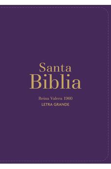 Biblia RVR 1960 Compacta Letra Grande 11 puntos Símil Piel Morado
