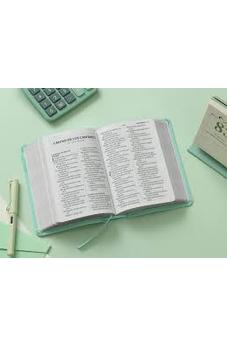 Image of Biblia RVR 1960 Letra Grande Tamaño Manual Neoclassic Turquesa Símil Piel