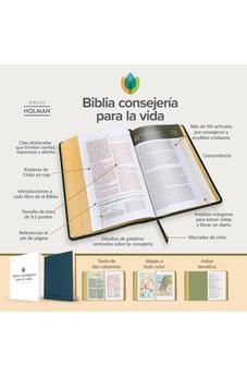 Image of Biblia RVR 1960 Consejería para La Vida Azul Pizarra Símil Piel