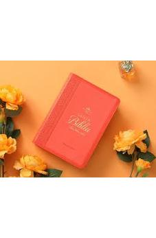 Image of Biblia RVR 1960 Letra Grande Tamaño Manual Neoclassic Coral Símil Piel