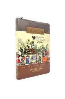 Image of Biblia RVR 1960 Para Mujeres Letra Grande 12 Puntos Mamual Cierre Fantasía Café Yo y mi Casa