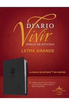 Image of Biblia RVR 1960 de Estudio del Diario Vivir Letra Grande Símil Piel Carbón Letra Roja