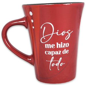 Taza Mensajes de Bendicion Dios me Hizo Capaz de Todo