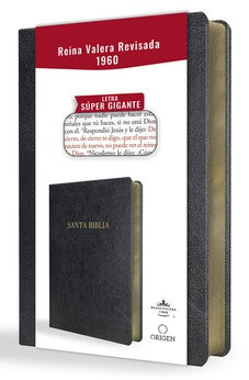 Biblia RVR 1960 Letra Súper Gigante Negro Símil Piel