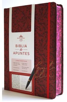 Biblia RVR 1960 de Apuntes Tapa Dura, Vino Tinto (Edición Cantos Pintados)