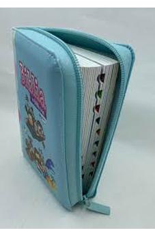 Image of Biblia RVR 1960 para Niños mi Gran Viaje Turquesa Símil Piel con Índice y Cierre