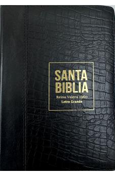 Biblia RVR 1960 Compacta Letra Grande 11 puntos Símil Piel Piel Negro con Cierre y Índice