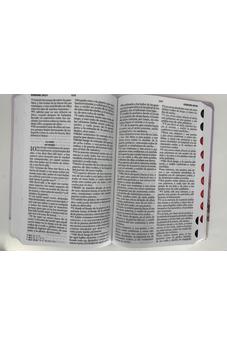 Image of Biblia RVR 1960 Letra Grande Mamual Rosa Flores Índice