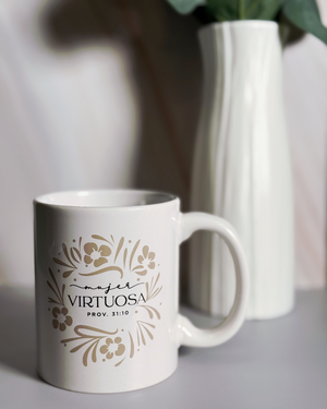 Taza Minimalista: Mujer Virtuosa