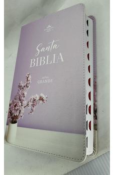 Biblia RVR 1960 Letra Grande Mamual Rosa Flores Índice