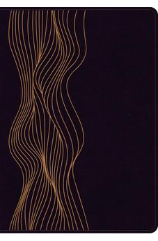 Image of Biblia RVR 1960 de Estudio del Diario Vivir Símil Piel Morado Oscuro Letra Roja