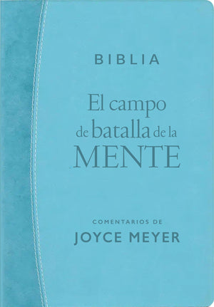 Biblia RVR1960 El Campo de Batalla de la Mente Símil Piel Azul Turquesa