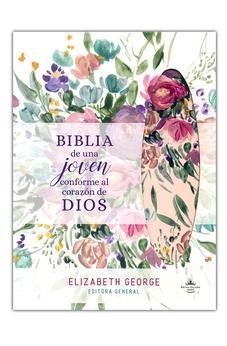 Biblia RVR 1960 de Una Joven Conforme al Corazón de Dios Lujo Flores