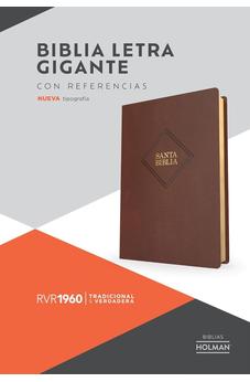 Biblia RVR 1960 Letra Gigante Café Símil Piel