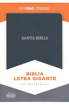 Image of Biblia RVR 1960 Letra Gigante Piel Fabricada Negro con Índice