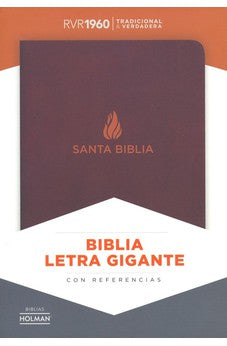 Biblia RVR 1960 Letra Gigante Piel Marrón con Índice