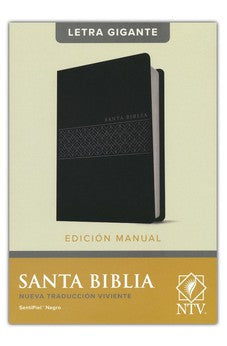 Image of Biblia NTV Letra Gigante Tamaño Manual Piel Negro