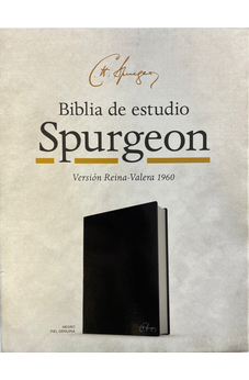 Image of Biblia RVR 1960 de Estudio Spurgeon Negro Piel Genuina