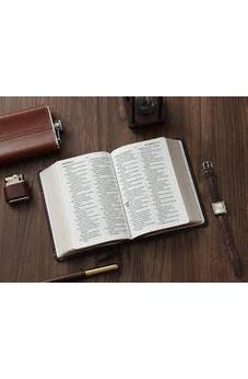 Image of Biblia RVR 1960 Letra Grande Tamaño Manual Neoclassic Café Oscuro Símil Piel