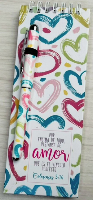Block de Notas con Bolígrafo. Amor