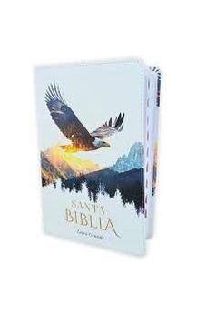 Biblia RVR 1960 Tamaño Manual Letra Grande Colección Supreme Águila sobre Montañas Símil Piel