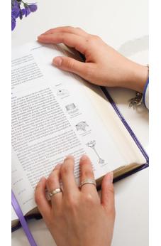 Image of Biblia NBLA para el Estudio Inductivo Piel  Interior a dos Colores Morado Comfort Print