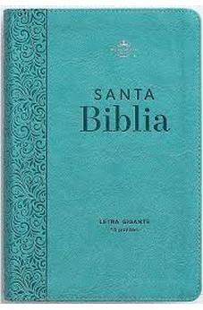 Biblia RVR 1960 Letra Gigante Turquesa Símil Piel