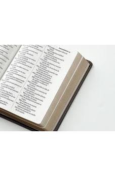 Image of Biblia RVR 1960 Letra Grande Tamaño Manual Neoclassic Café Oscuro Símil Piel