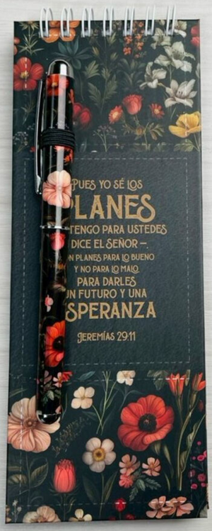 Block de Notas con Bolígrafo.  Pues yo sé los Planes
